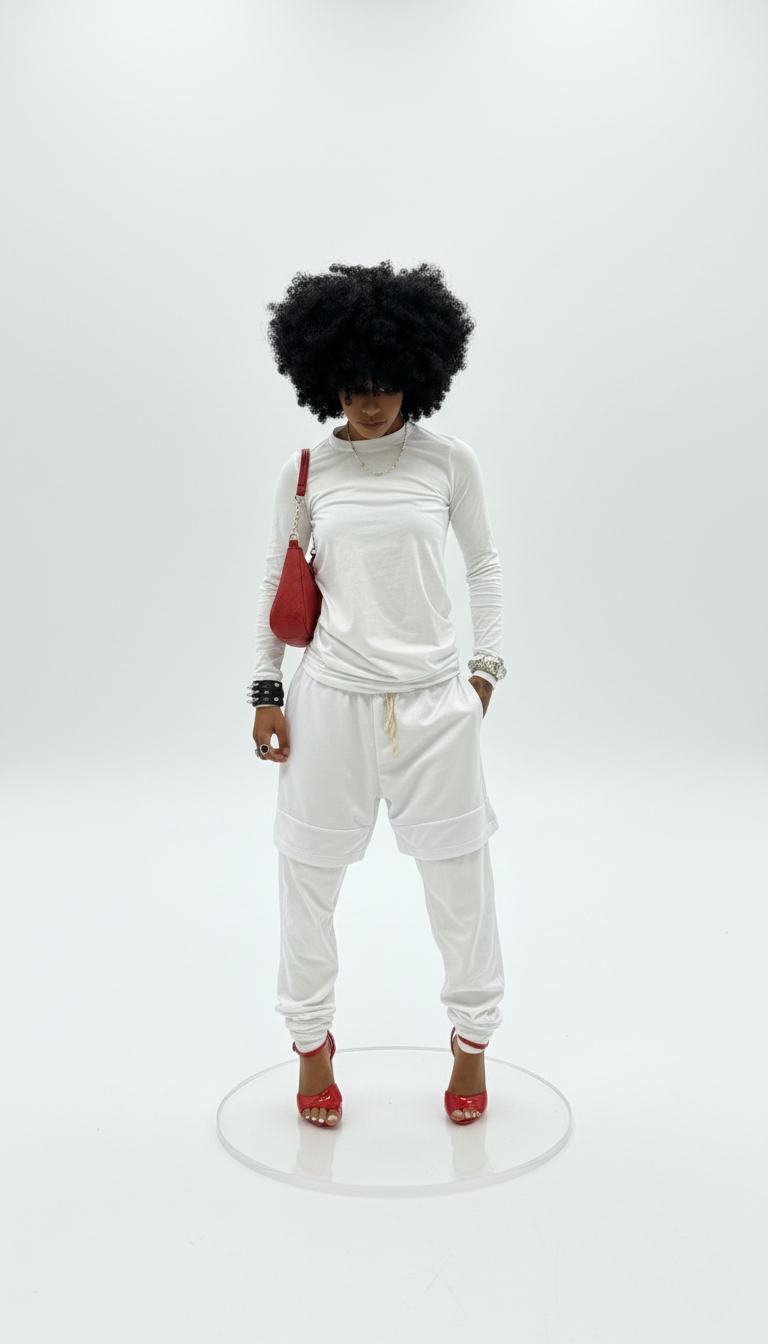 L4-MARBLE CUT LAYERING TEE